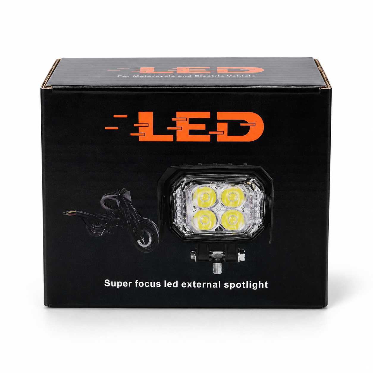 پروژکتور LED لنزدار موتورسیکلت مدل Super Focus با نور سفید، زرد و پلیسی
